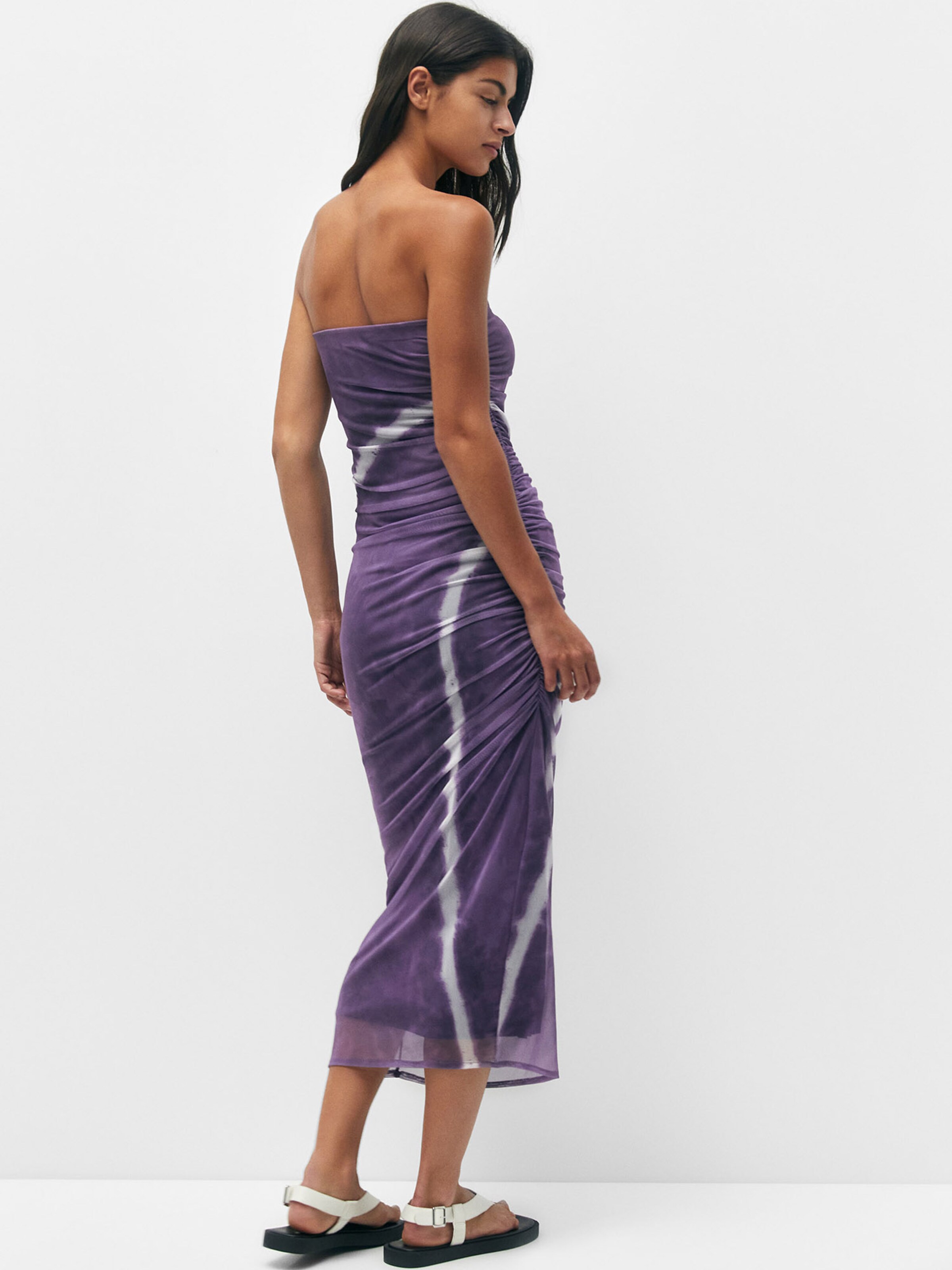 robe violette pull and bear