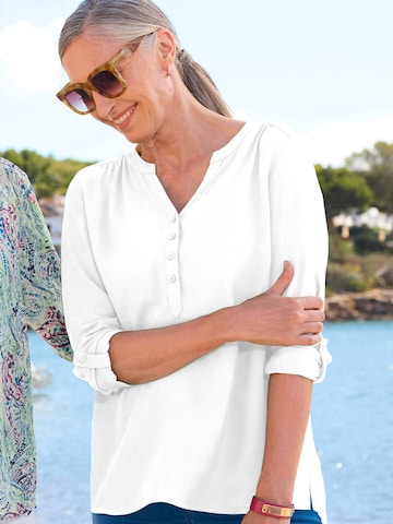 Goldner Blouse in Wit