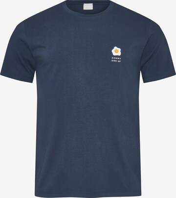 Mey T-Shirt 'RE:THINK' in Blau: predná strana
