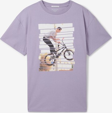 T-Shirt TOM TAILOR en violet : devant