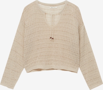 Pull&Bear Tröja i beige: framsida