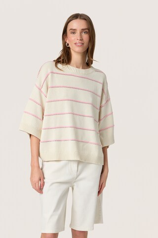 SOAKED IN LUXURY Pullover 'Rava Romy ' in Beige: Vorderseite