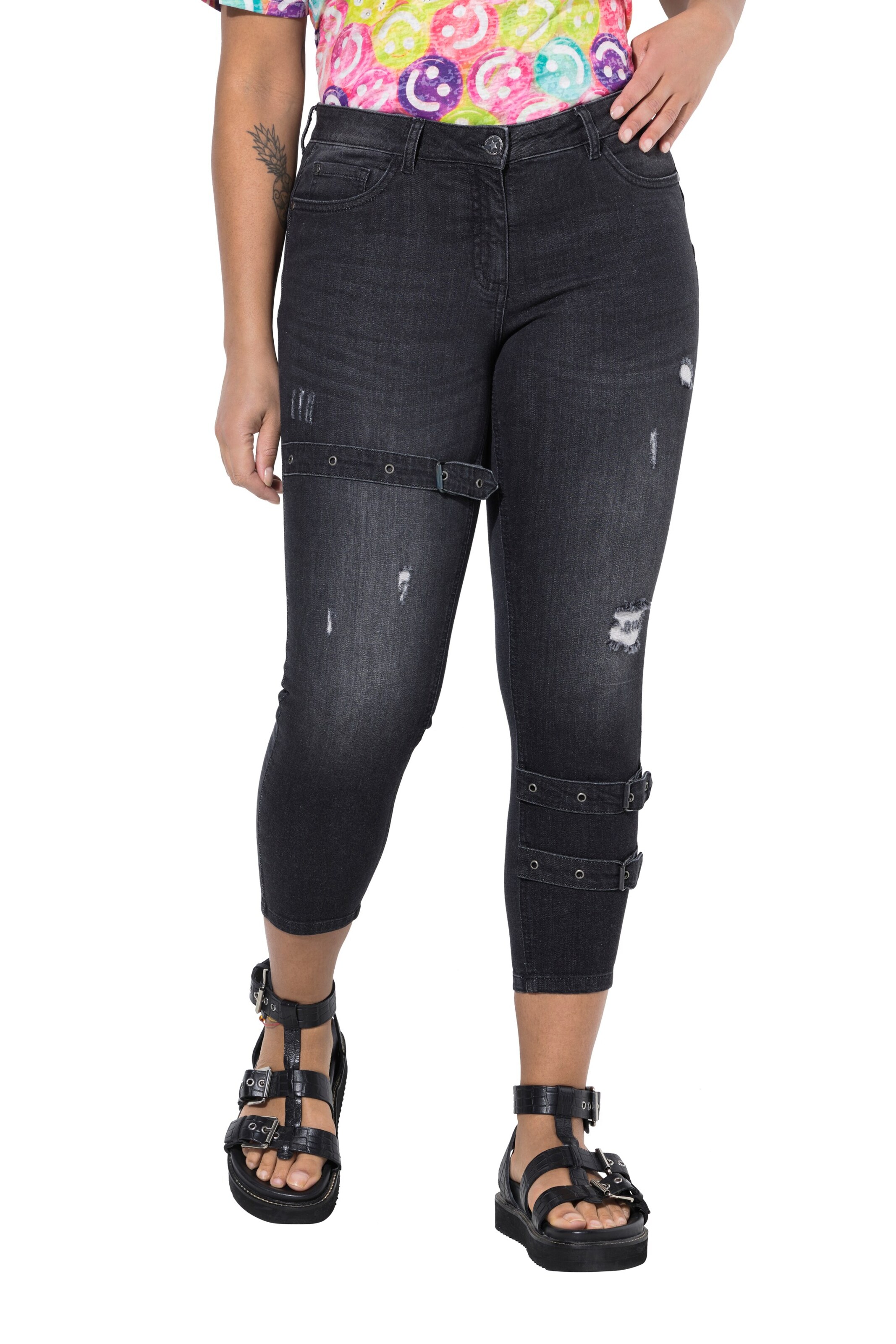 Angel of Style Slim fit Jeans in Black: front
