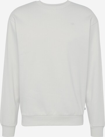 Sweat-shirt QS en gris : devant