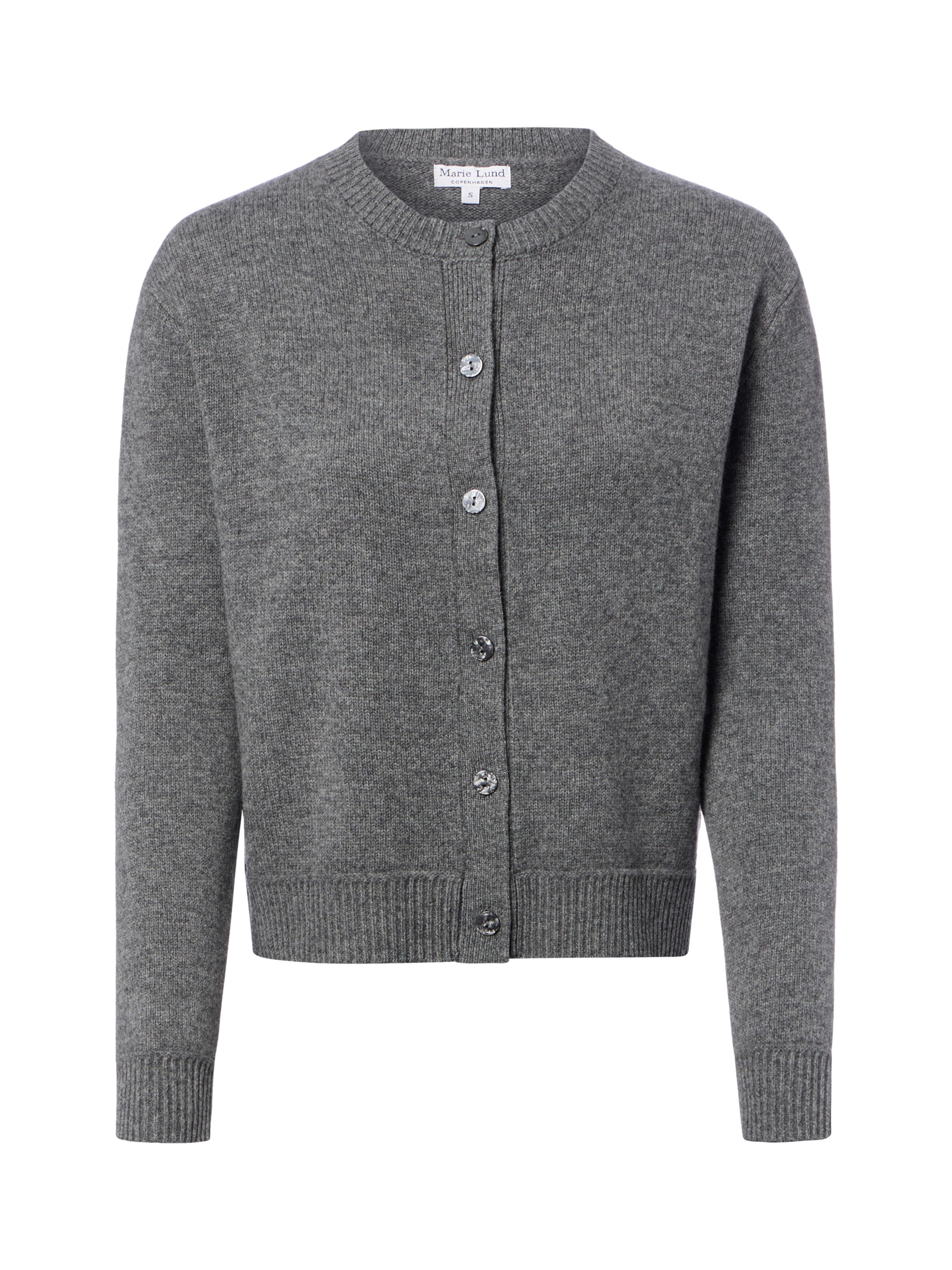 Marie Lund Knit Cardigan in Grey: front