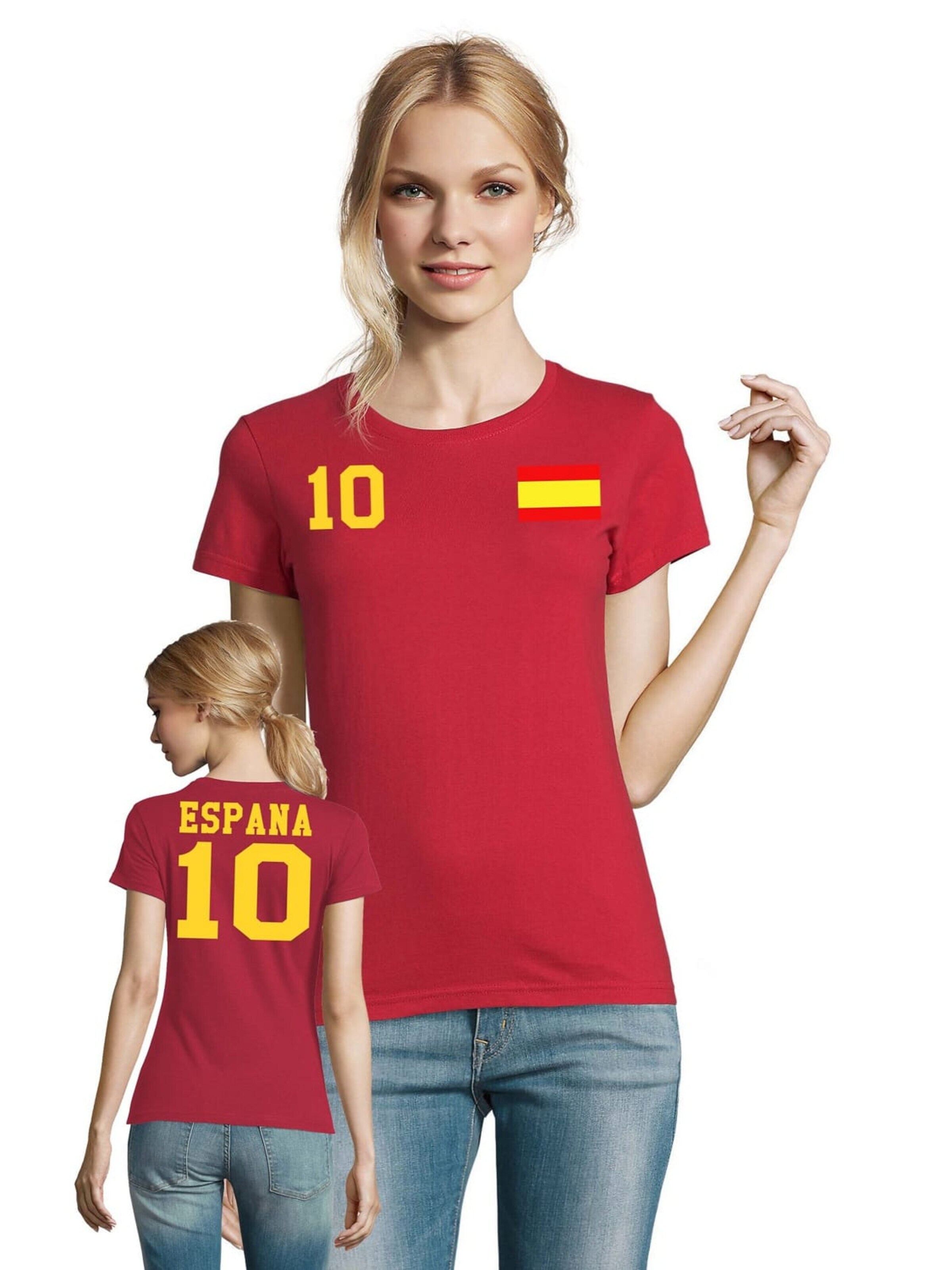 Blondie & Brownie Shirt 'Spanien'‌‌‌‌‌‌‌‌ in Gelb: Vorderseite