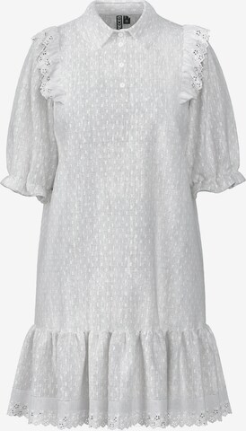 PIECES Sukienka koszulowa 'AGNETA' w kolorze biały: przód