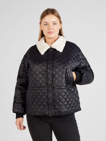 PIECES Curve Between-Season Jacket 'JAMIKA' in Black: front