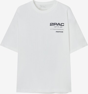 T-Shirt Pull&Bear en blanc : devant