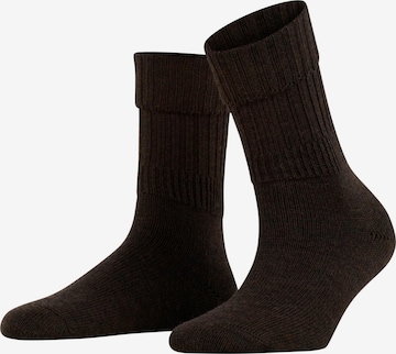 FALKE Socken 'Striggings Rib' in Braun: Vorderseite