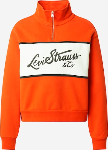 LEVI'SSweater majica 'CB LOGO SWEATSHIRT REDS' - narančasta boja: prednji dio