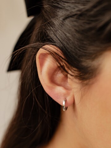Hey Happiness Earrings 'Duo Hoops' in Silver