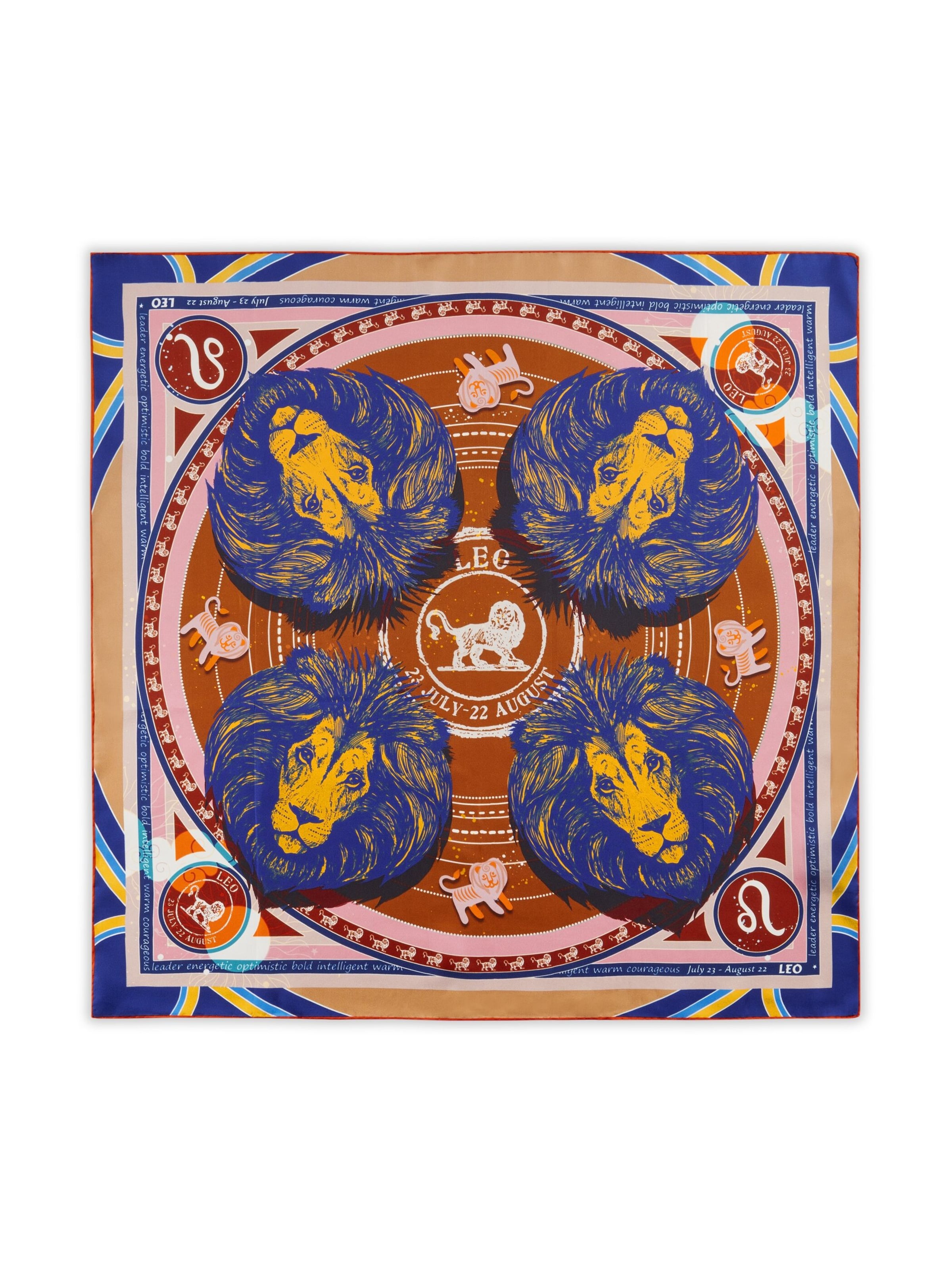 CODELLO Tuch 'Sternzeichen Löwe' in Braun