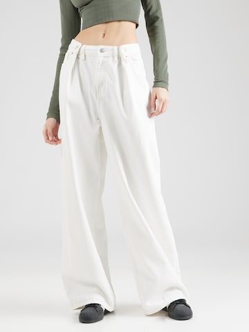 Monki Wide leg Jeans 'ADDIE' in Wit: voorkant