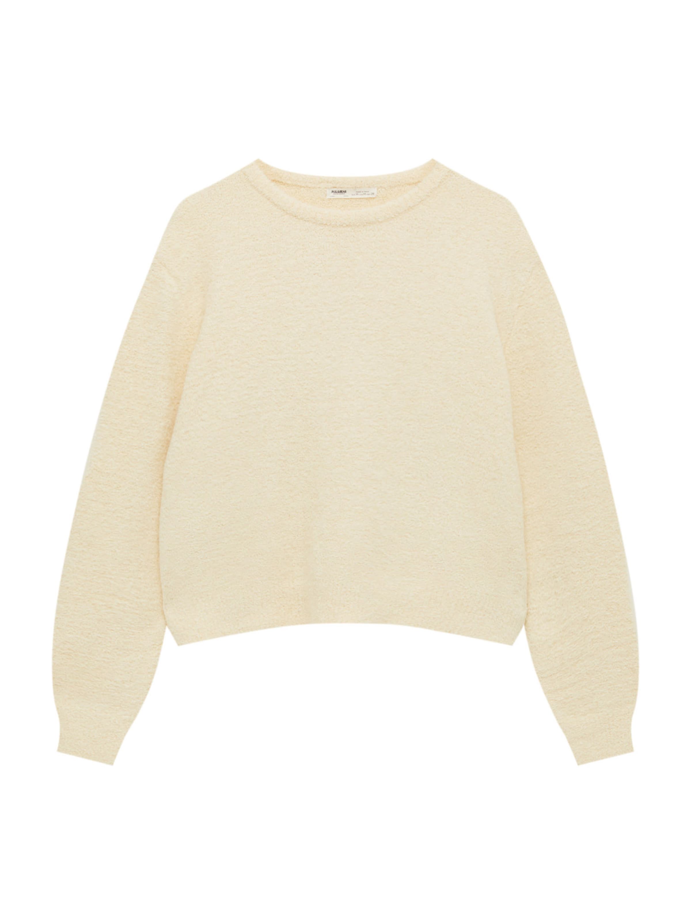 Pull&Bear Sweter w kolorze żółty: przód