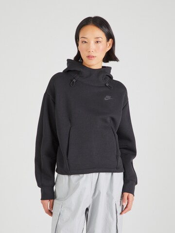 Nike Sportswear Sweatshirt 'Tech Fleece' in Schwarz: Vorderseite