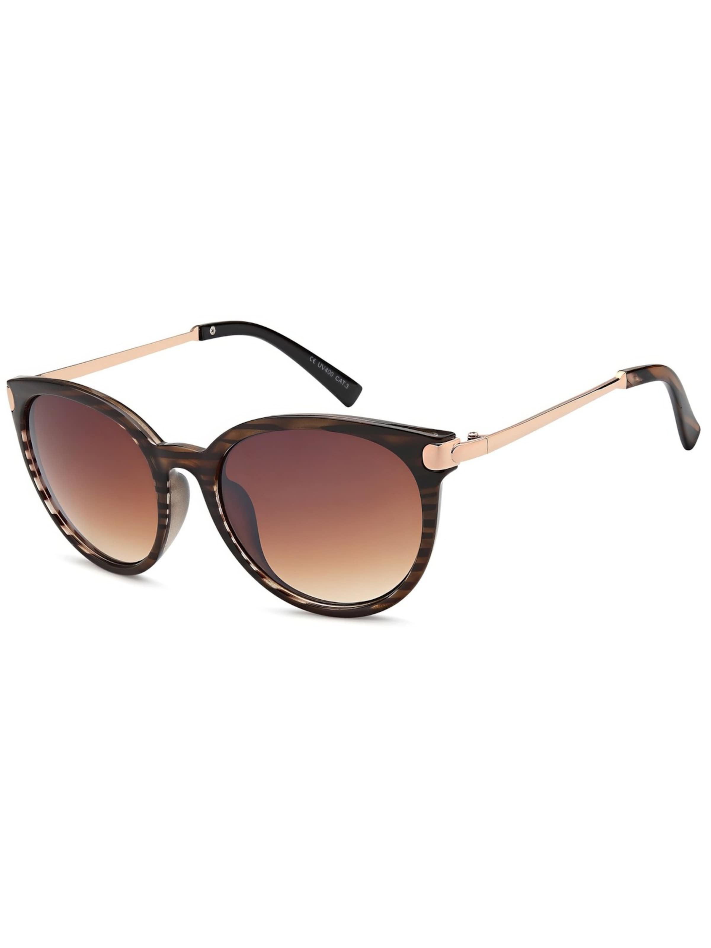 styleBREAKER Sunglasses 'Cat-Eye Sonnenbrille' in Brown: front