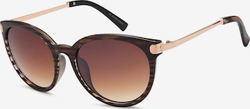 styleBREAKER Sonnenbrille 'Cat-Eye Sonnenbrille' in Braun: Vorderseite