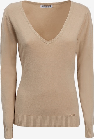 smėlio Influencer Megztinis: priekis
