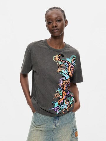 Desigual Shirt 'Tiger' in Black: front