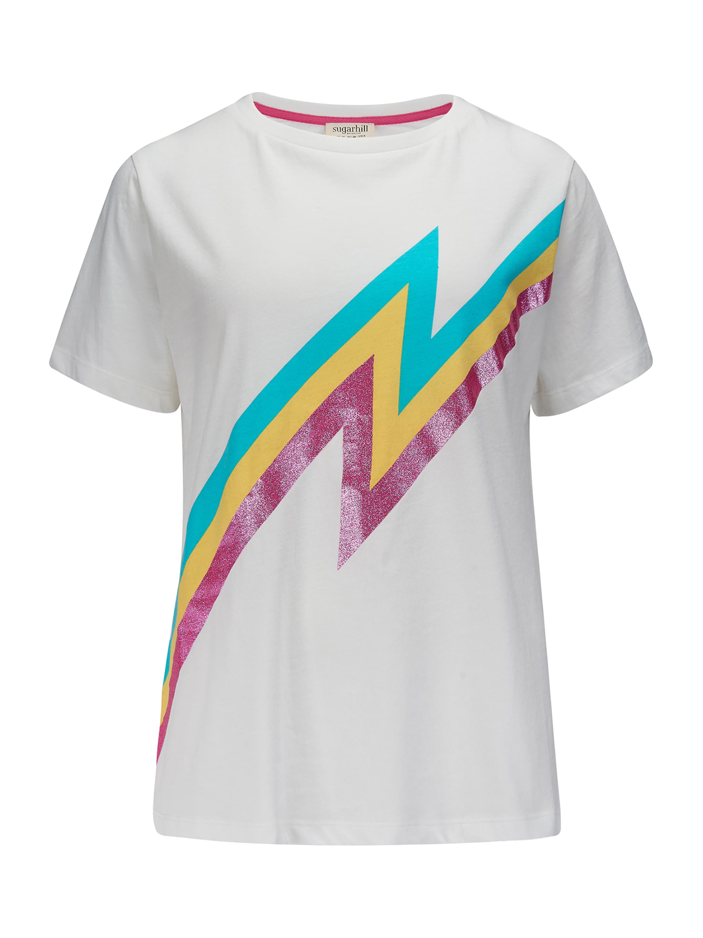Femme T-shirt Maggie Zap  Bright Lightning Sugarhill Brighton en Blanc Cassé 