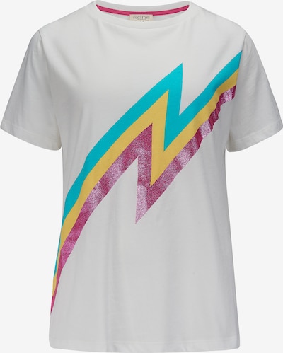 Sugarhill Brighton T-Shirt 'Maggie Zap! Bright Lightning' in de kleur Turquoise / Geel / Lila / Offwhite, Productweergave