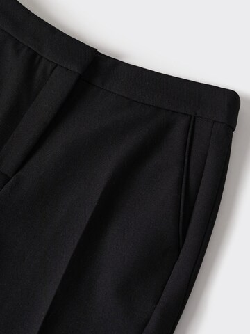 MANGO Slimfit Spodnie w kant w kolorze czarny