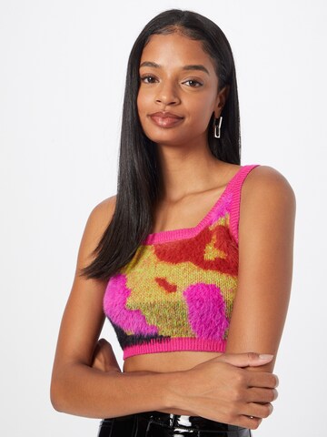 Nasty Gal - Top de malha em rosa