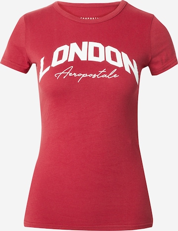 Maglietta 'LONDON' di AÉROPOSTALE in rosso: frontale