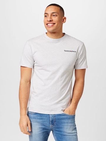 T-Shirt Tommy Jeans en gris : devant