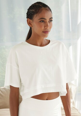 LASCANA Oversized bluse i hvid: forside