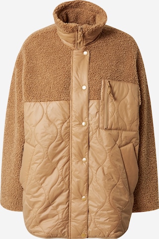 Monki Between-Season Jacket in Brown: front