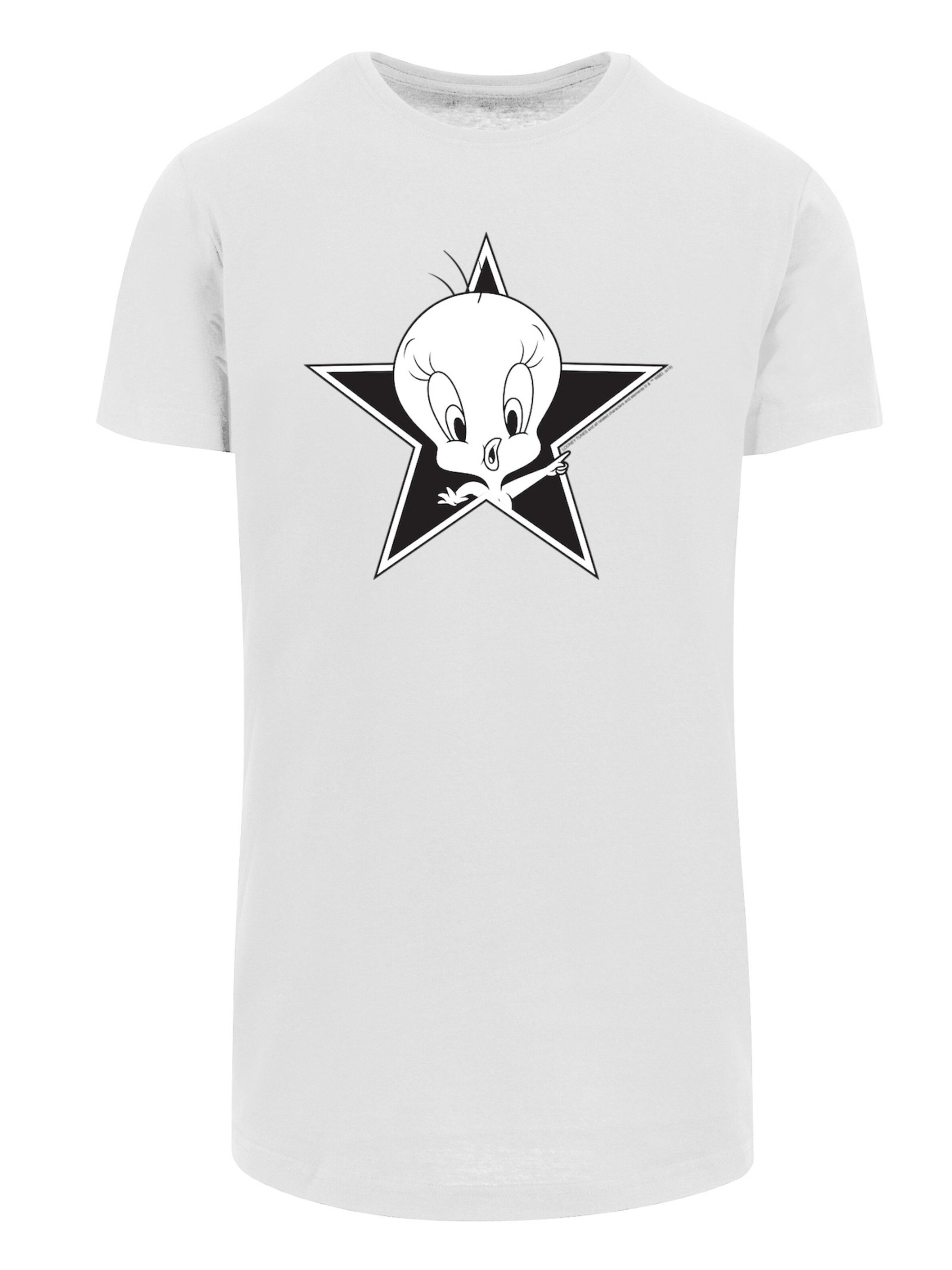 F4NT4STIC Shirt 'Looney Tunes Tweetie' in Wit: voorkant