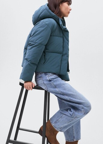 MANGO TEEN Between-Season Jacket 'Anorak' in Blue