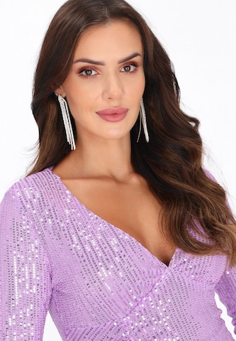 Robe de cocktail faina en violet
