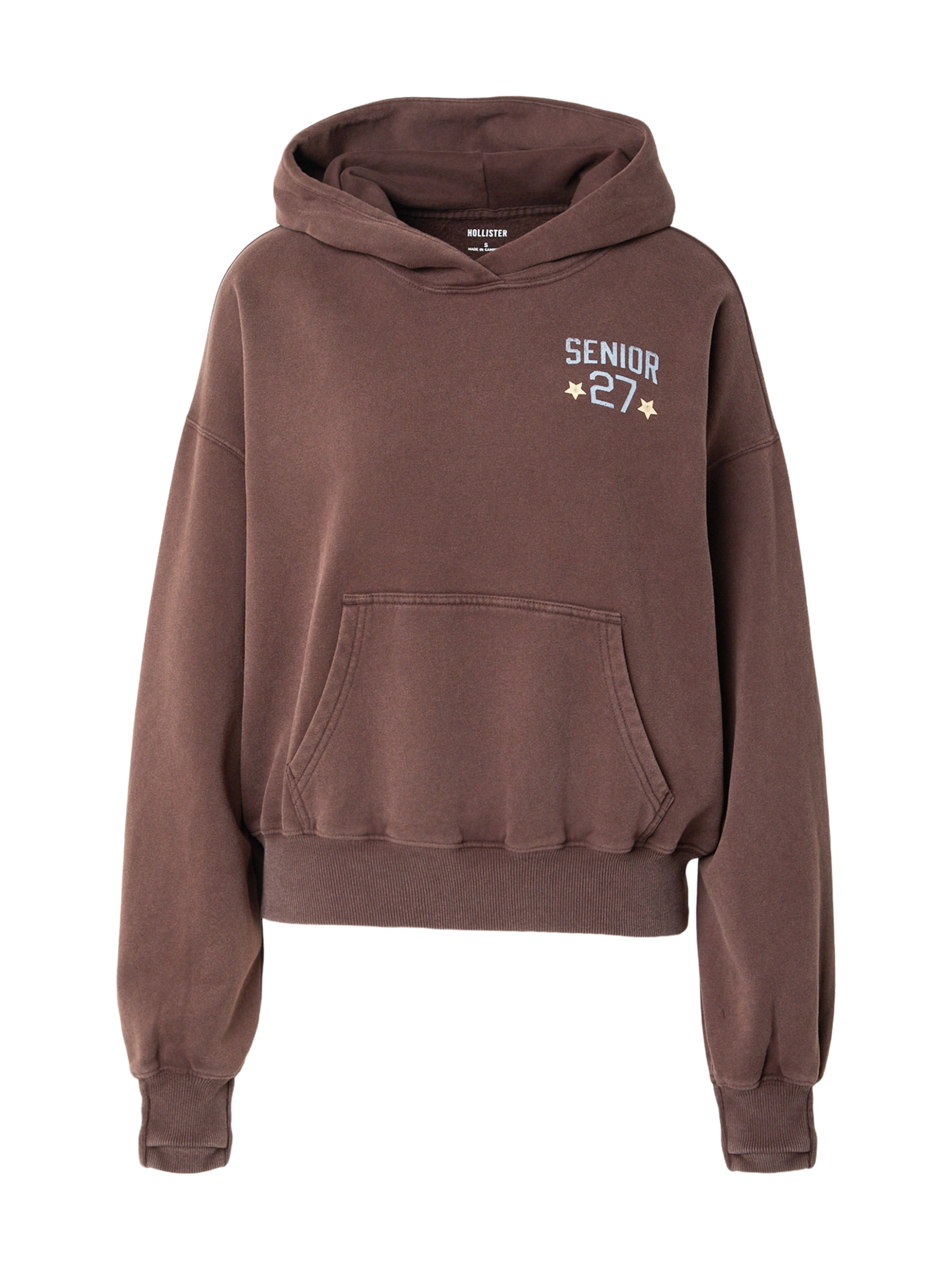 HOLLISTER Mikina – hnědá: přední strana