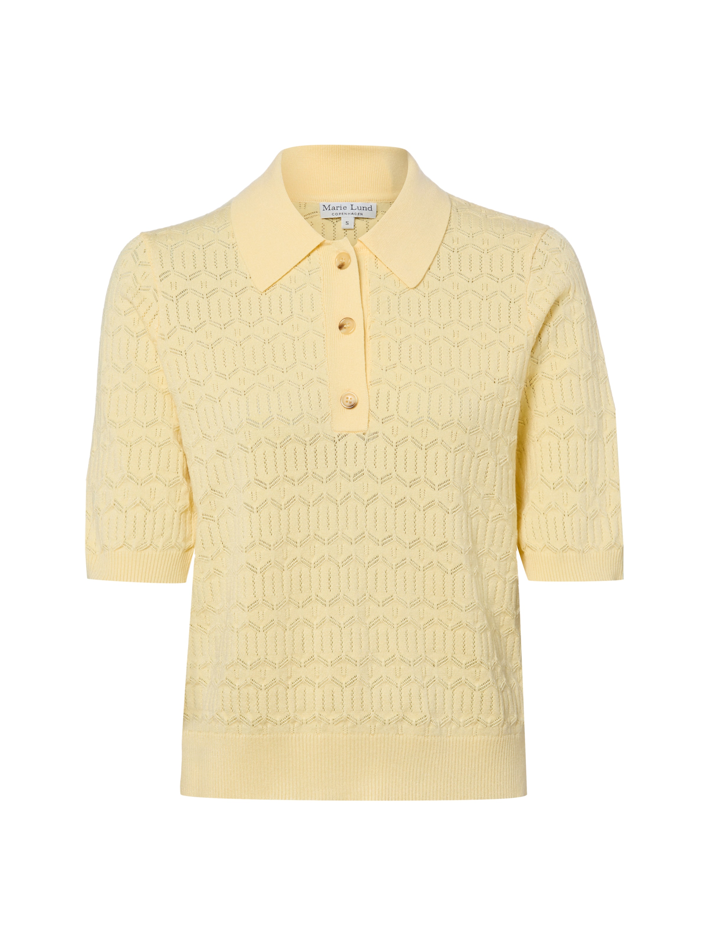 Marie Lund Shirt in Geel: voorkant