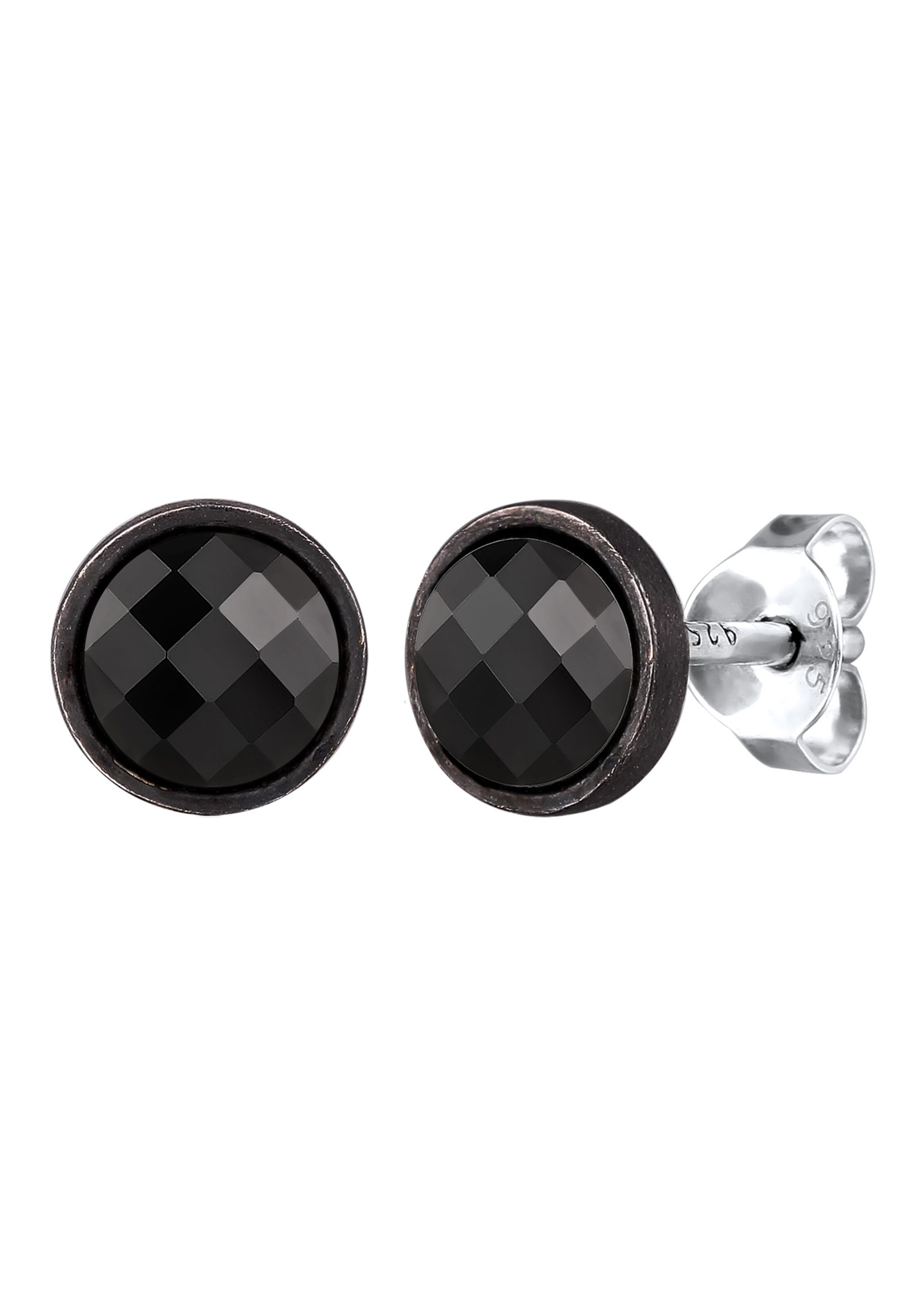 KUZZOI Boucles d'oreilles en noir, Vue avec produit