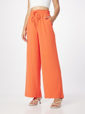 ABOUT YOU Wide leg Pants 'Elin' in Orange: front