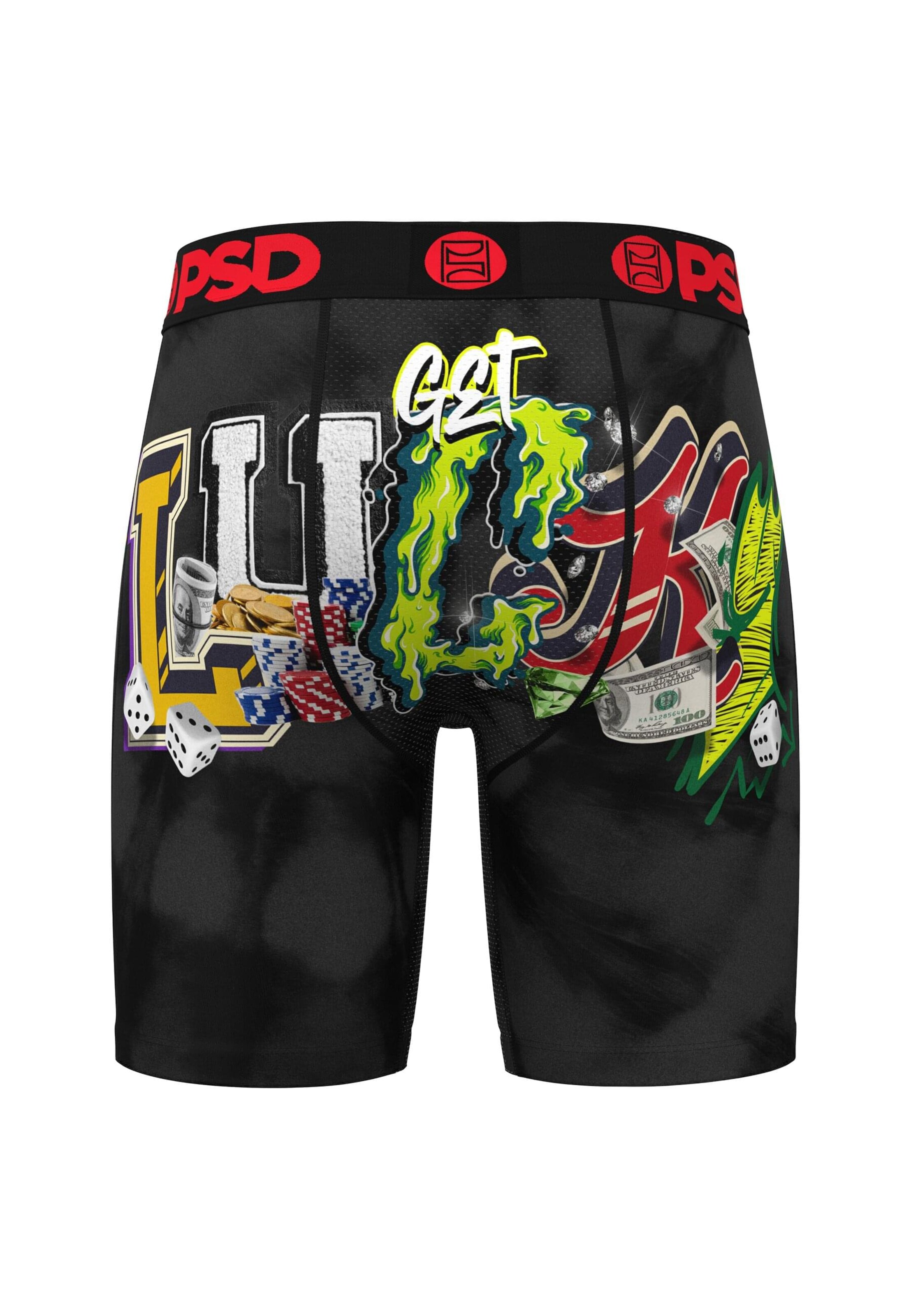 PSD Boxershorts 'GET LUCKY' in Mischfarben