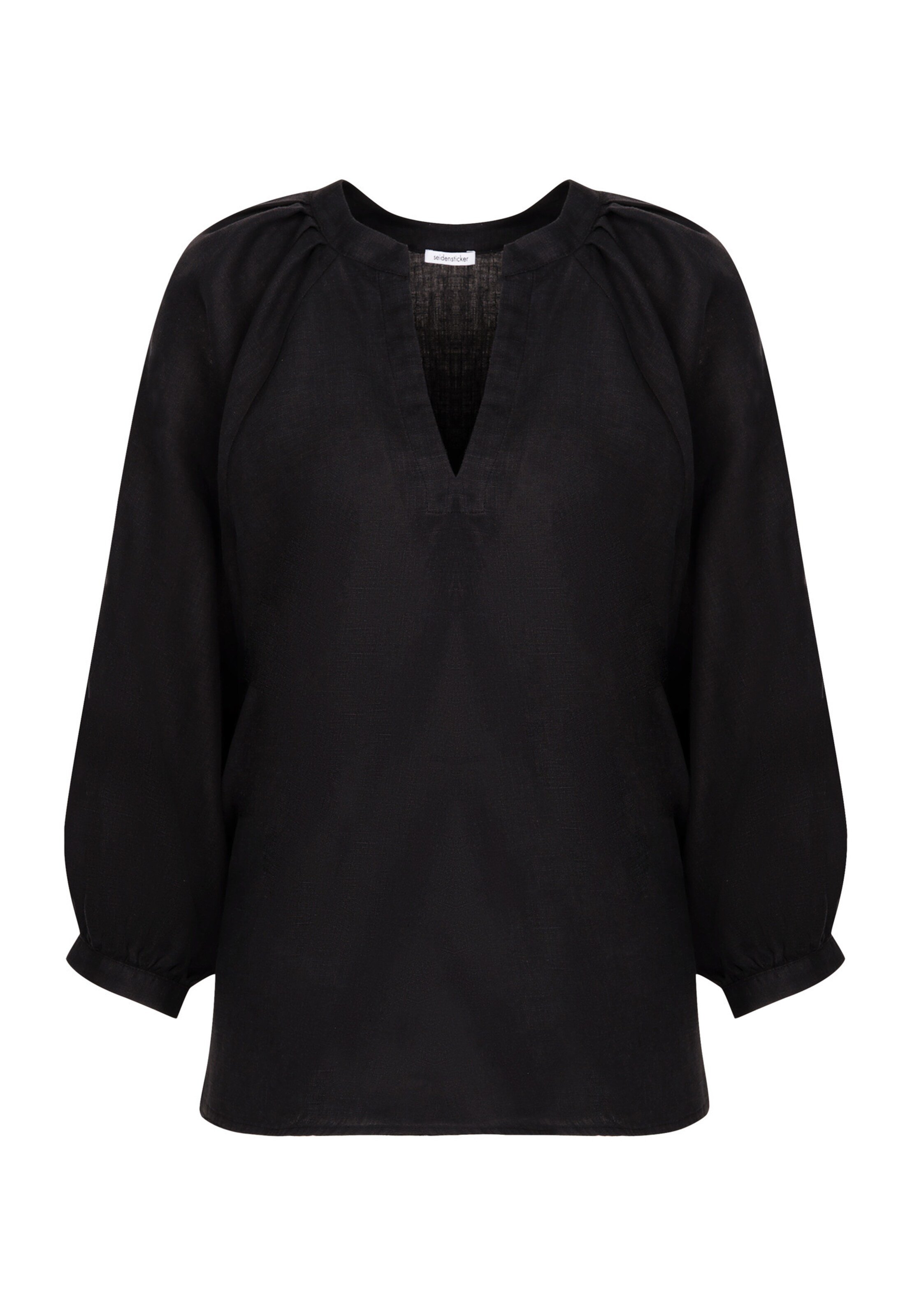 Chemisier 'Schwarze Rose' SEIDENSTICKER en noir : devant