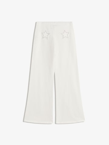 Bershka Wide leg Byxa i vit
