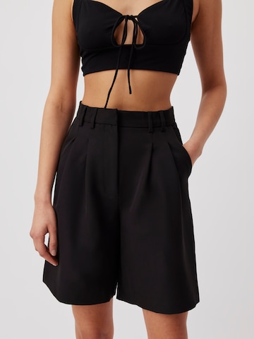 LeGer by Lena Gercke Wide leg Pleat-Front Pants 'Athina' in Black: front