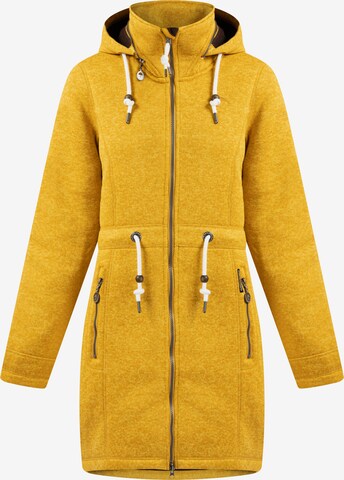 Schmuddelwedda Knitted Coat in Yellow: front