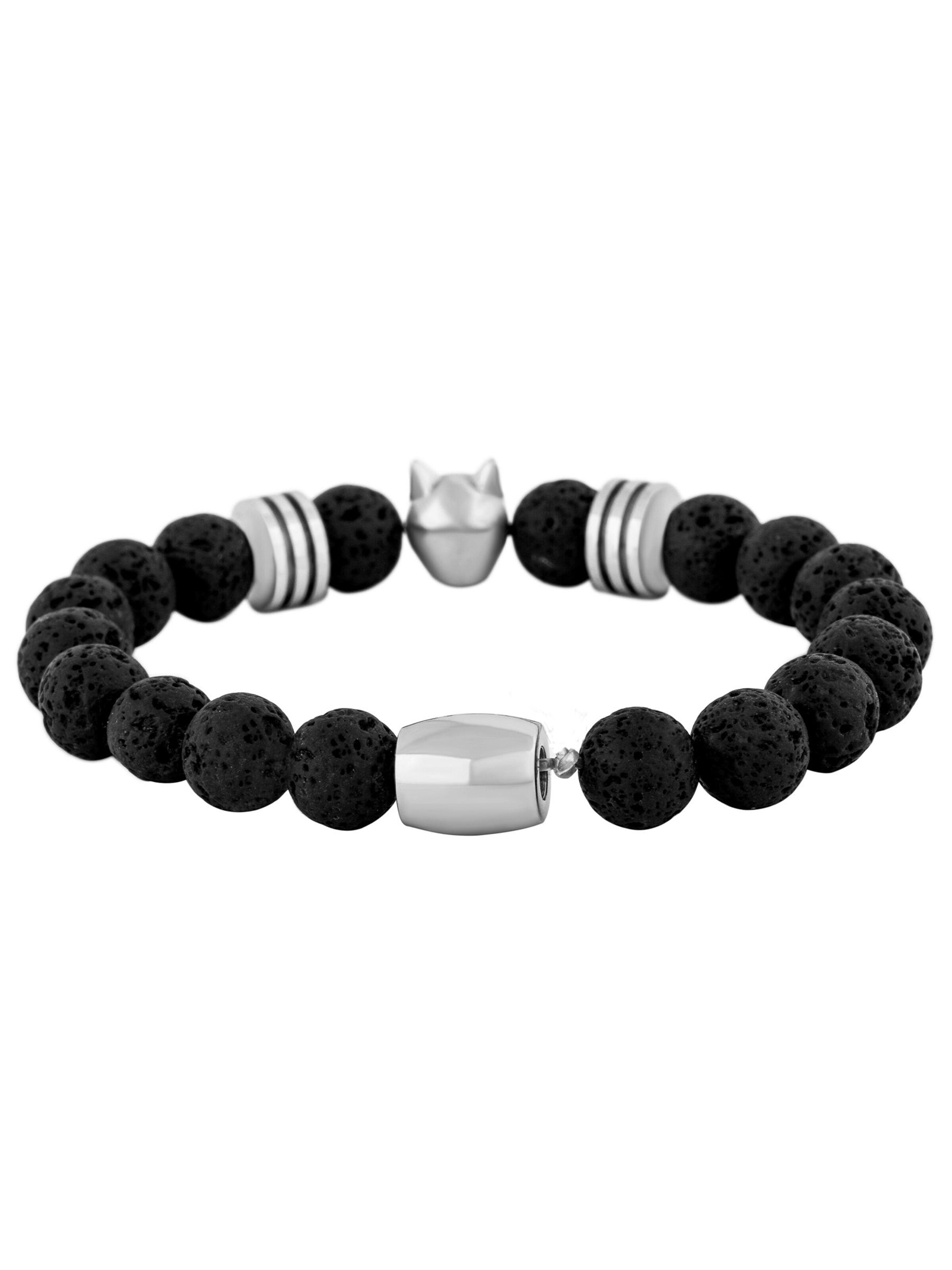 Akitsune Bracelet 'Obsidius' in Silver