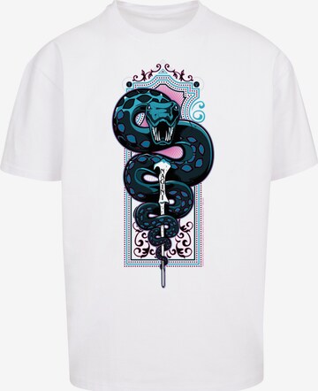 T-Shirt 'Neon Nagini' F4NT4STIC en blanc : devant