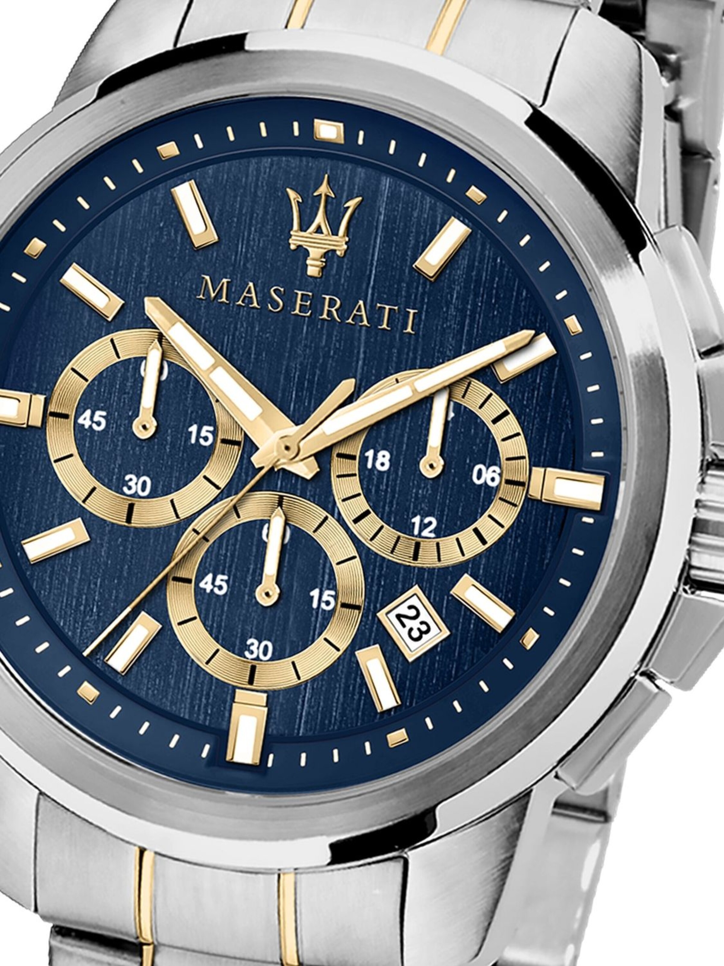 Montre à affichage analogique Maserati en argent