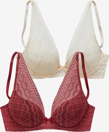 Push-up Soutien-gorge PETITE FLEUR en beige : devant