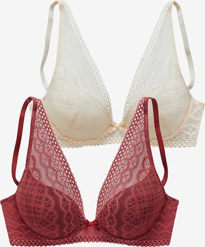 PETITE FLEUR BH in creme / rot, Produktansicht