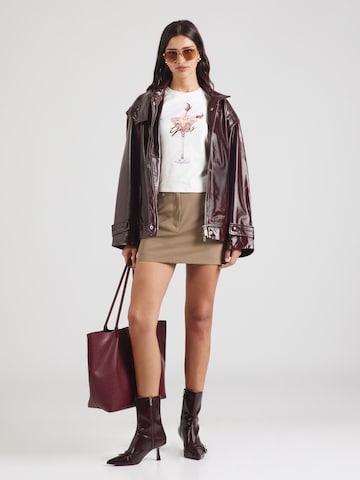 GUESS Tričko 'TINI BOOTS ESPRESSO' - Béžová